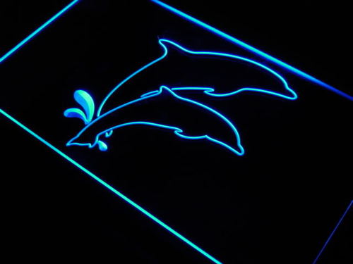 Dolphins Display Ocean Life Neon Light Sign